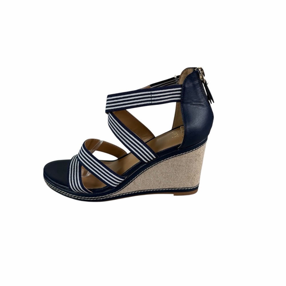 CROWN & IVY ELISE Wedge Strappy Sandals